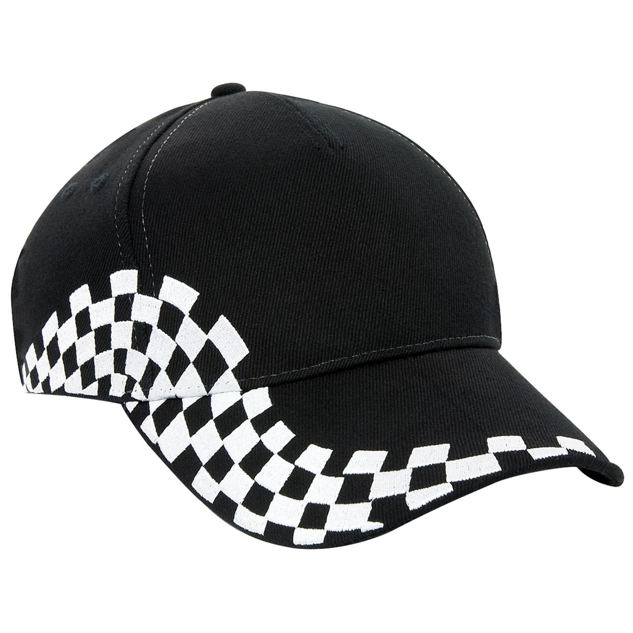 Beechfield unisex Grand Prix-baseballpet (pak van 2) One Size zwart