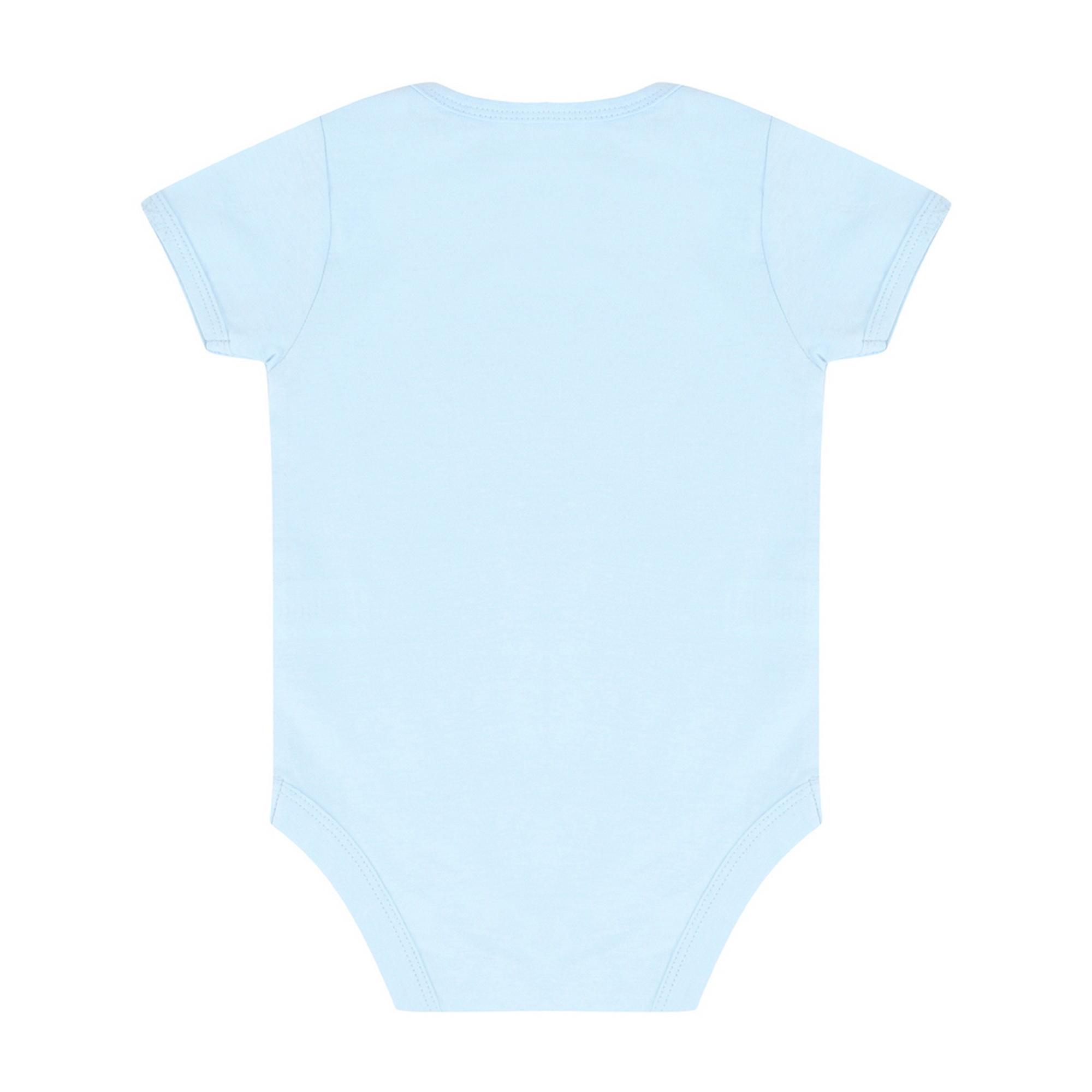 Larkwood Baby jongens/meisjes essentieel rompertje met korte mouwen 12-18 lichtblauwe kleur