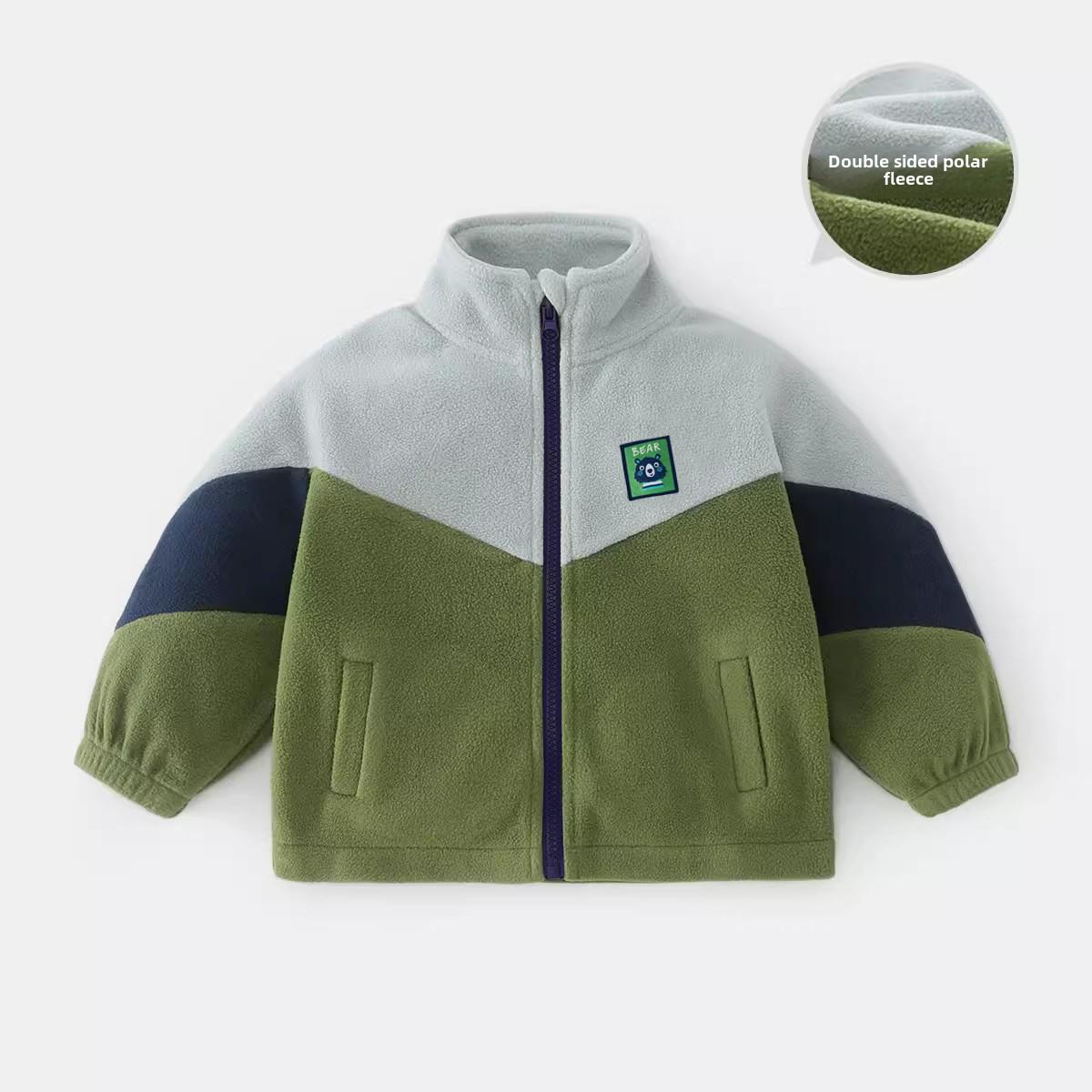 VantaGoods Trendy Polar Fleece Jas voor Jongens 2024 - Stijlvolle Winterkleding voor Kinderen 120 cm