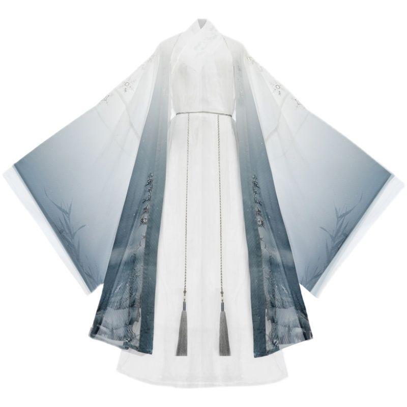 CHIN 2021 Chinese Ming-dynastie stijl unisex mantel met grote mouwen lente zomer fee Hanfu M veelkleurig