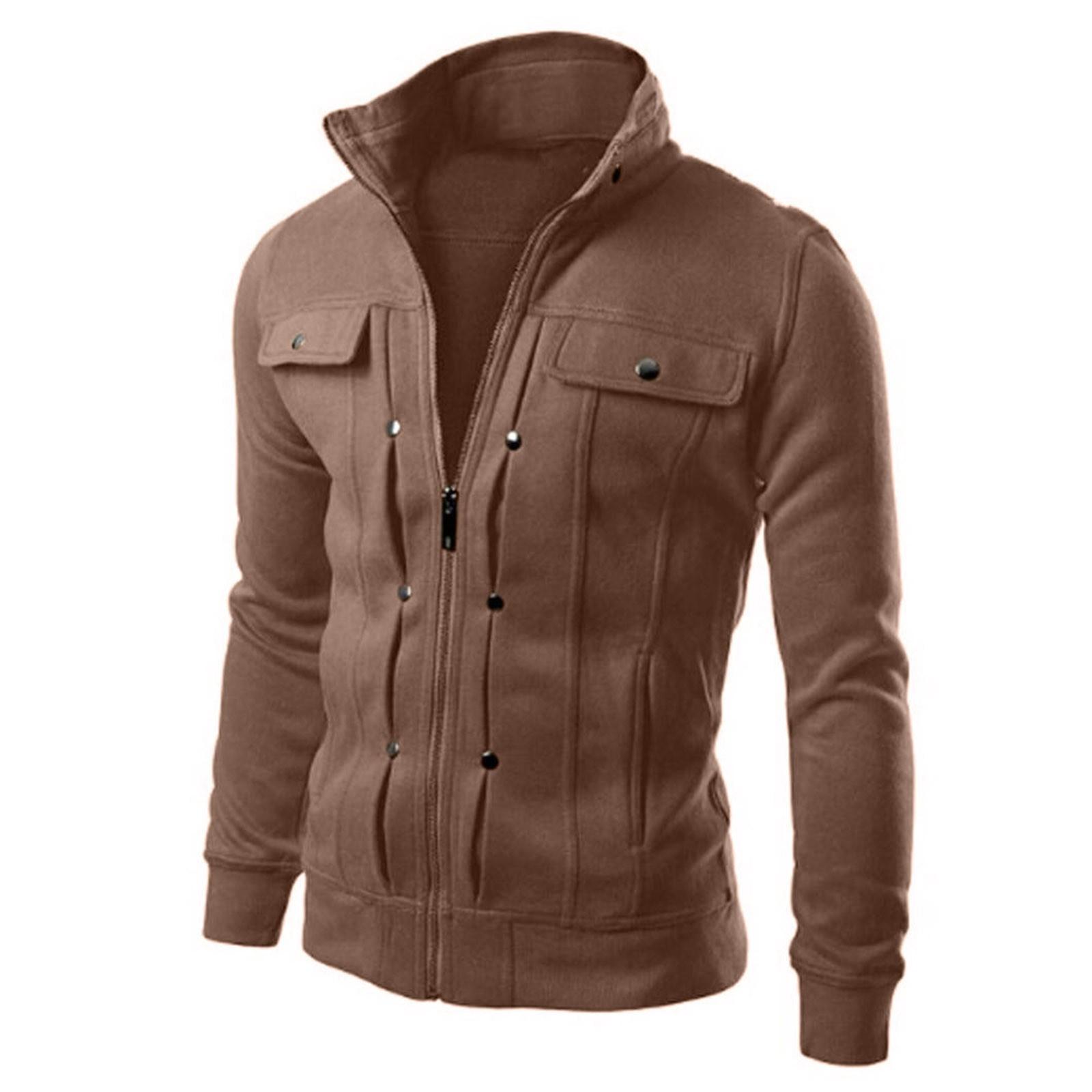 Ren Bag Heren slank ontworpen revers vest jas 3XL koffie