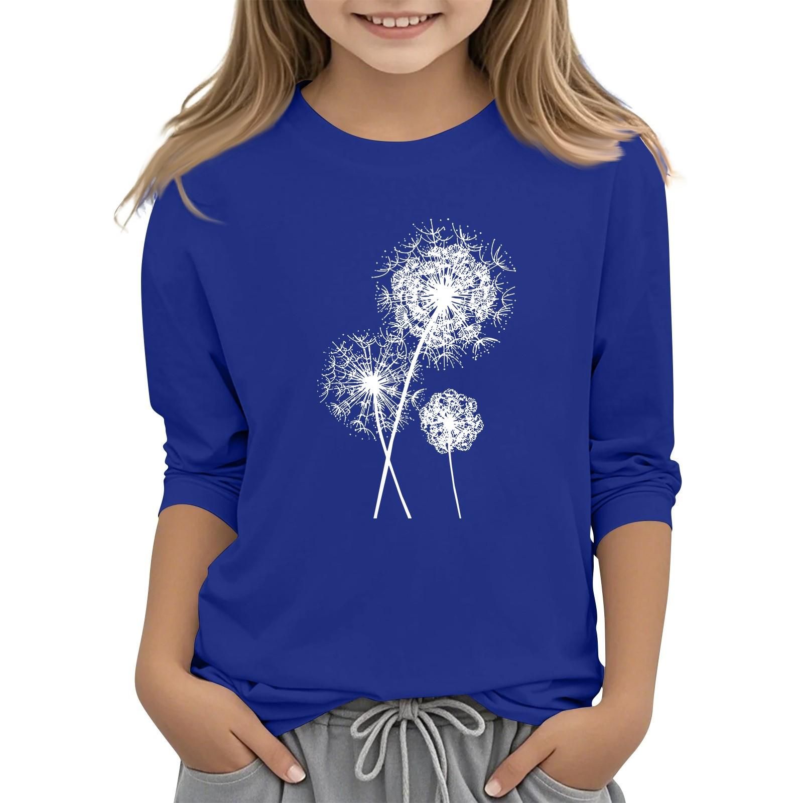 Choose one Children's 7-point sleeved round neck top print fashion casual T-shirt 160