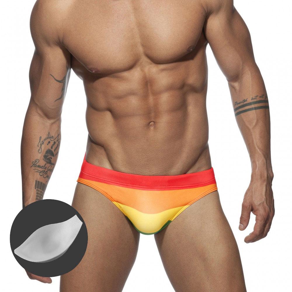 UXH Fashion Herenmode Pride Day-zwemslip Lage taille Grote maat Zomerstrandkleding M