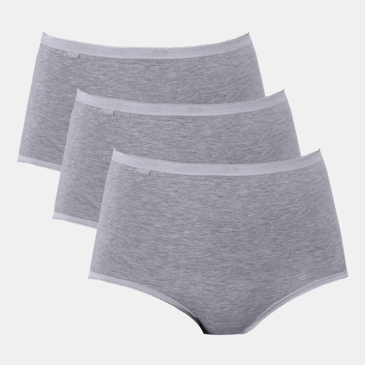Sloggi Basic+Maxi 3-Pack maxi slip, grijs