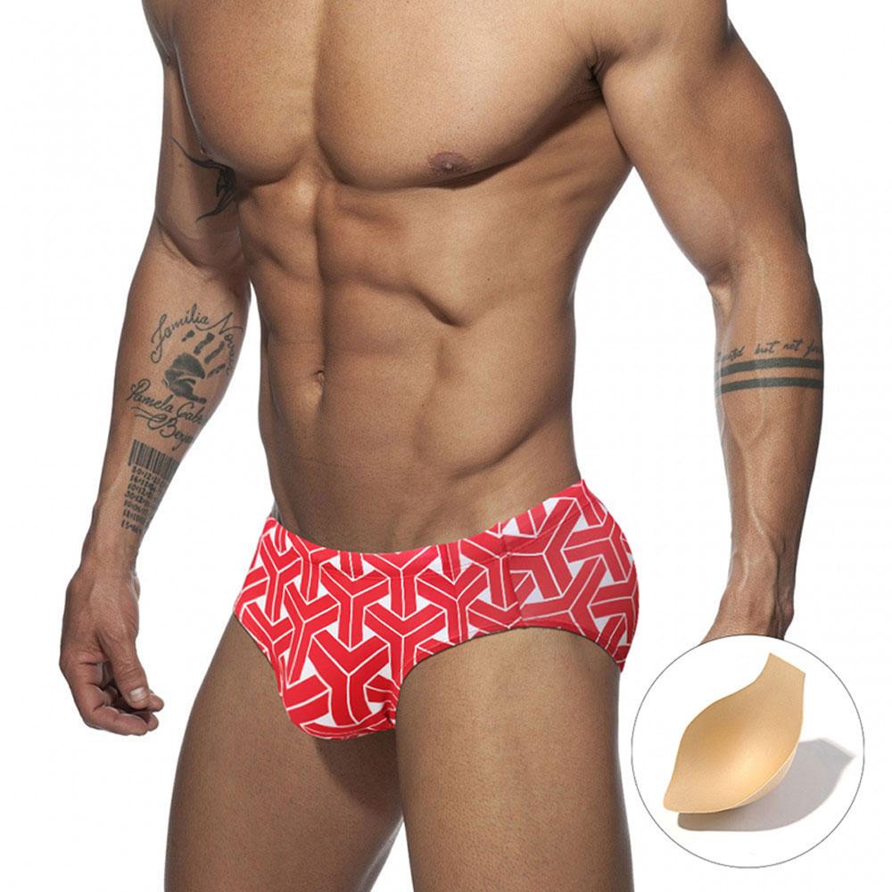 UXH Fashion Heren zwemslips Trunks Kleurblokkering Modeprint Strakke pasvorm Sexy badmode Strandkleding Zonnen Surfen GYM M