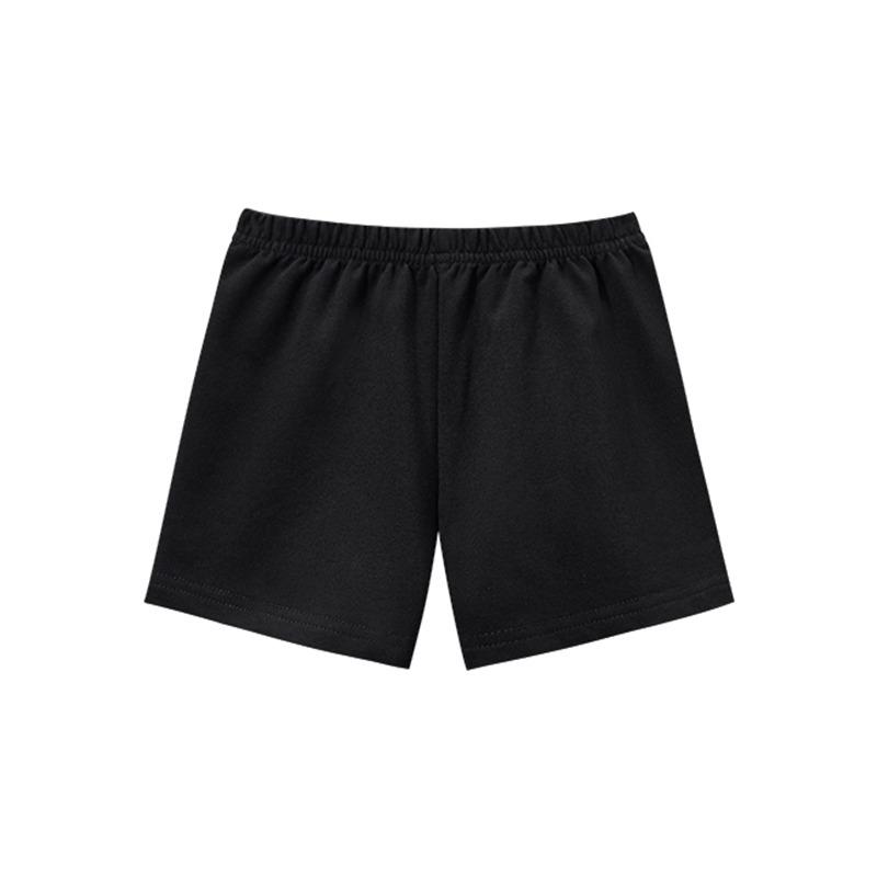 BOOSKU Kinderen Meisjes Zomer Effen Kleur Shorts Broek Peuter Elastische Taille Losse Casual Katoenen Sportkleding Strand Korte Kinderen 3-8T 15
