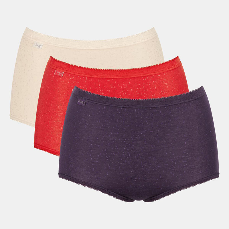 Sloggi Basic+Maxi 3-Pack Holiday maxi slip, multicolour