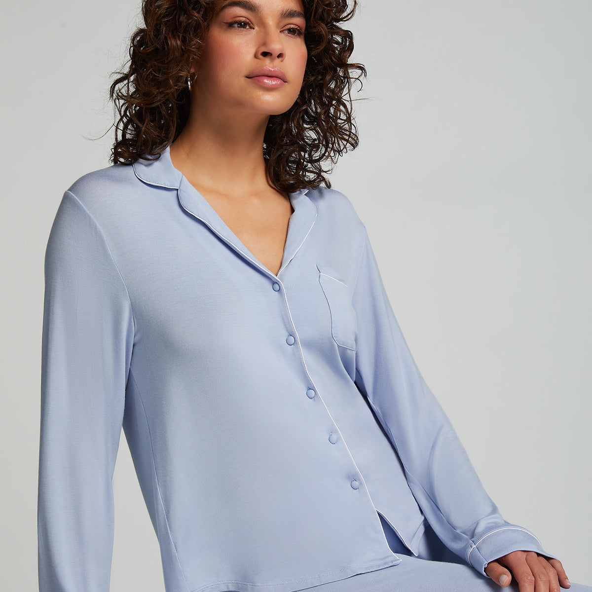 Hunkemöller Jersey Essential nachthemd, blauw
