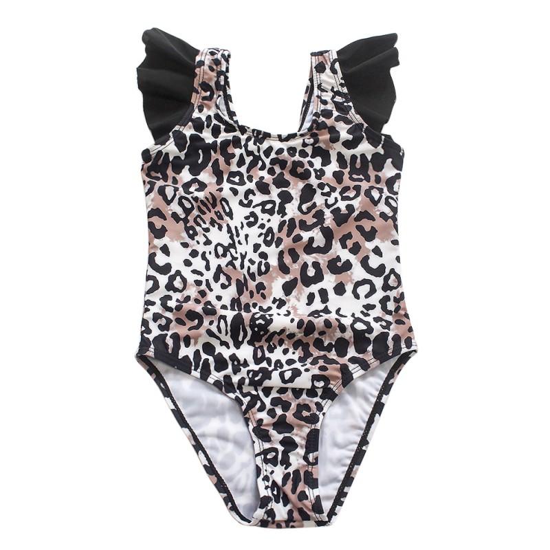 BOOSKU Maak een plons deze zomer met dit schattige badpak met luipaardprint voor meisjes (3-7 jaar) 5-6Y