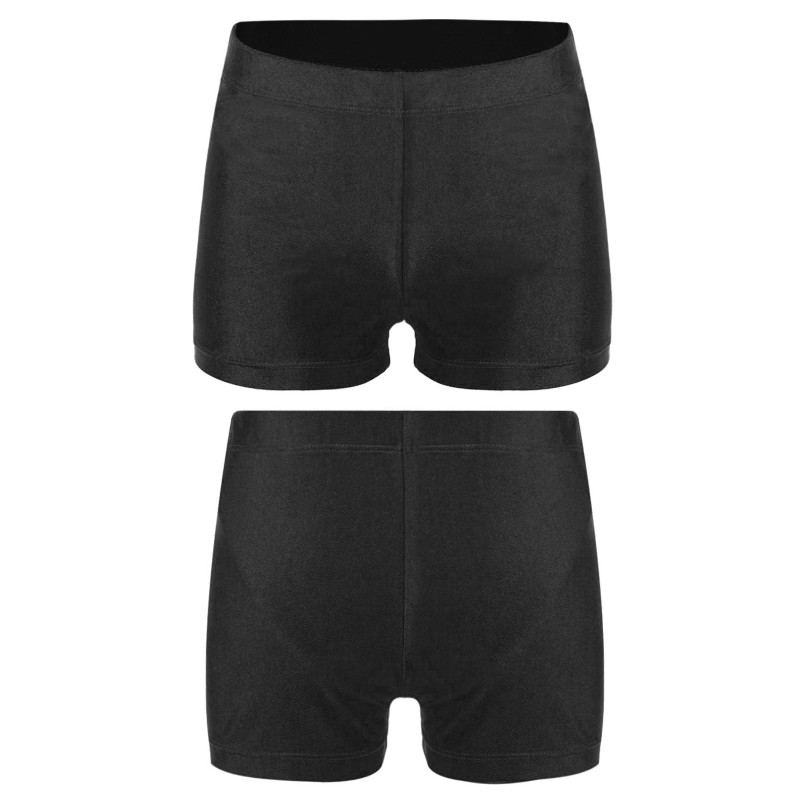 Ranrann Jongens Slim Fit Training Hot Shorts Elastische tailleband Gymnastiek Dans Running Shorts Bodems 15-16 Years zwart