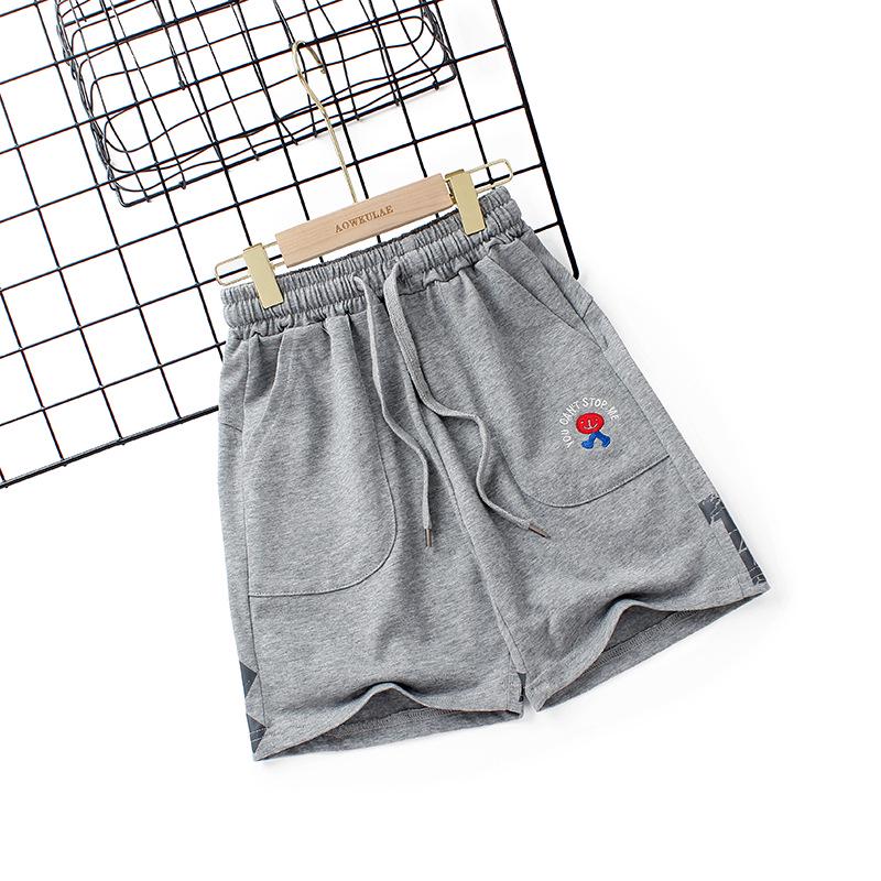 VantaGoods Koreaanse stijl jongens zomer trendy casual shorts - Nieuwe modieuze kinderkleding Size 120 grijze kleur