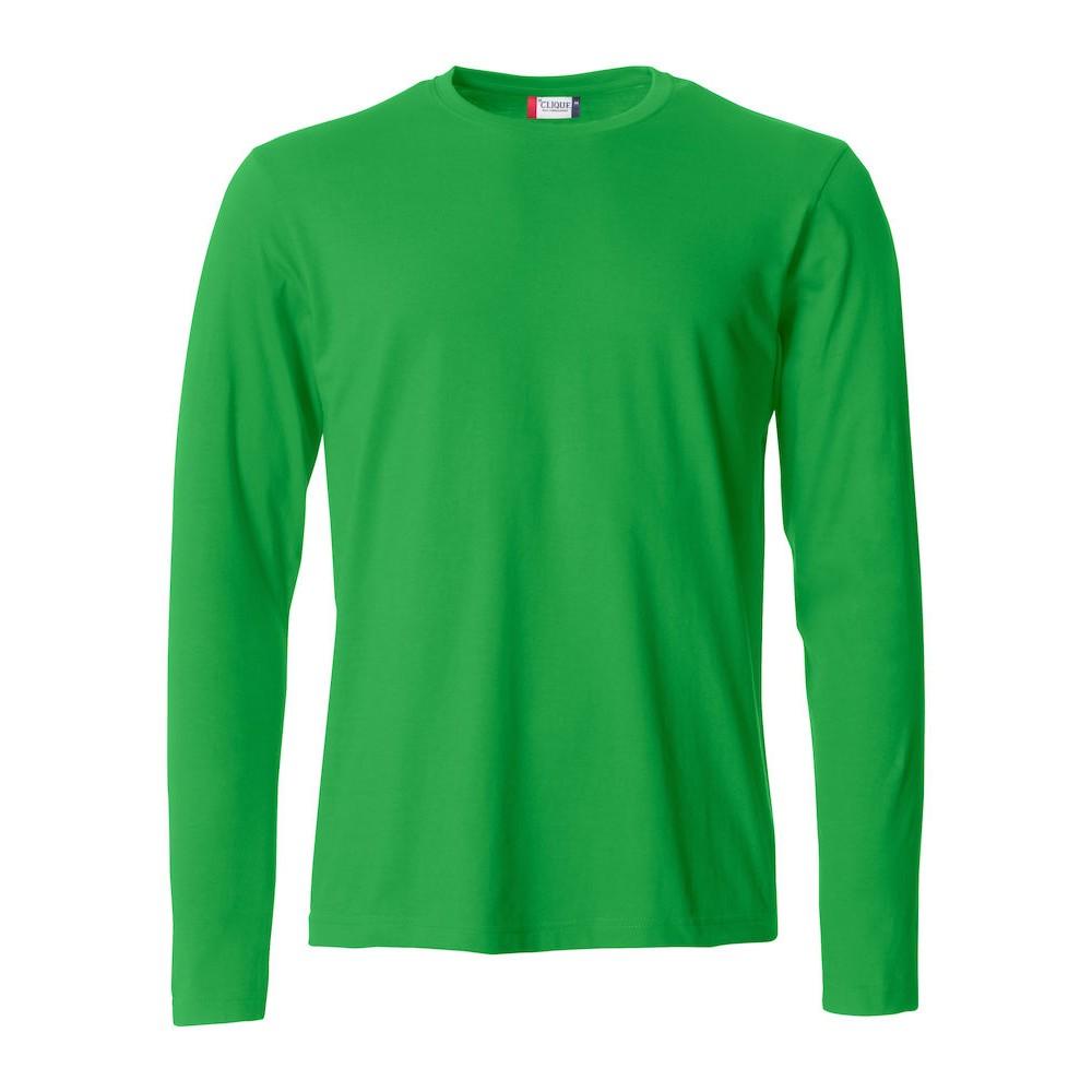Pertemba FR - Apparel Clique Basic T-shirt met lange mouwen voor heren L appelgroene kleur