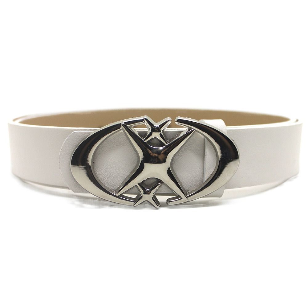 YWyihe Punk Y2k riem maanster ontwerp punk riem vintage decoratieve riem mannen vrouwen wit