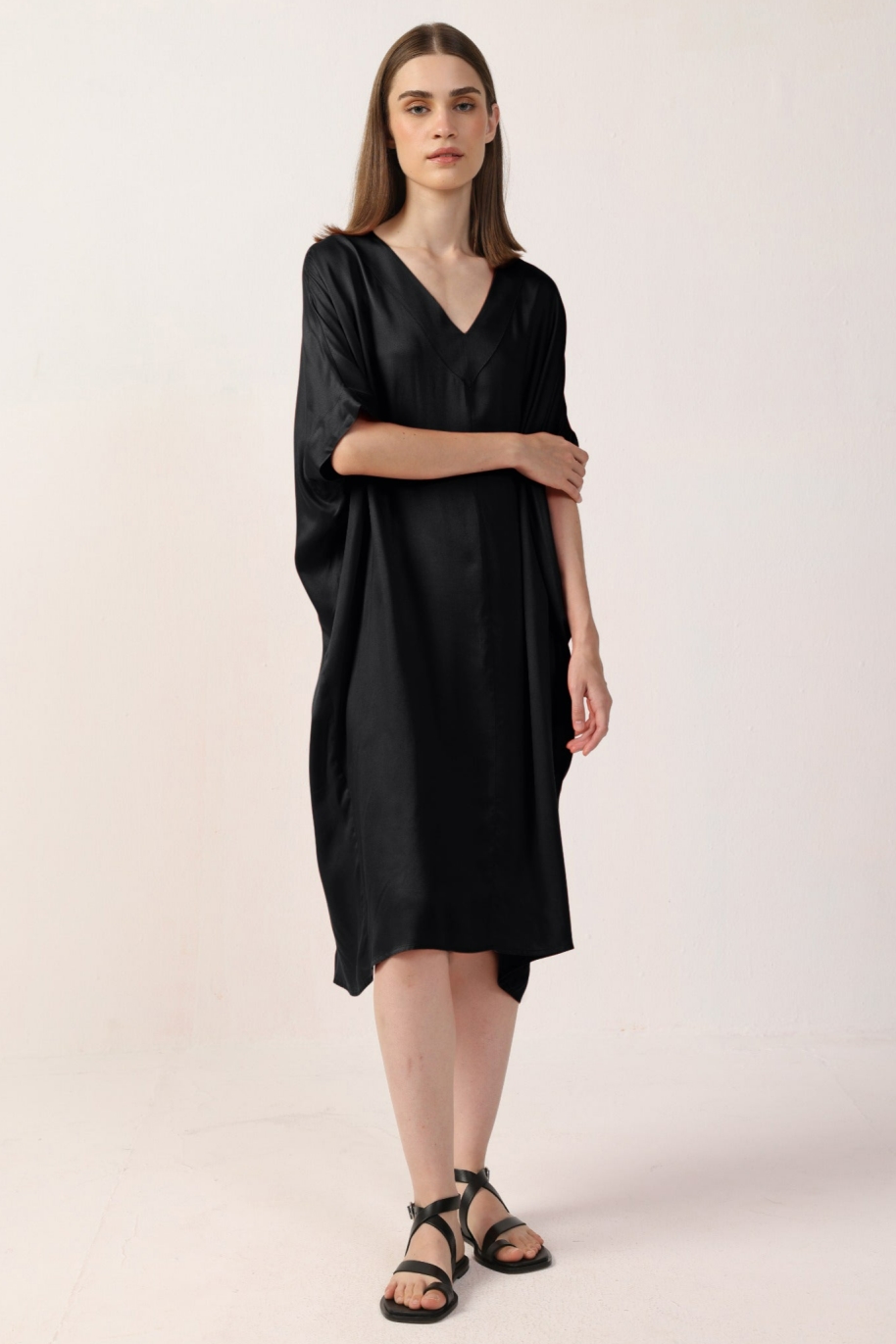 Neu Nomads US Damen vegan Kleid Kaftan Francine Schwarz