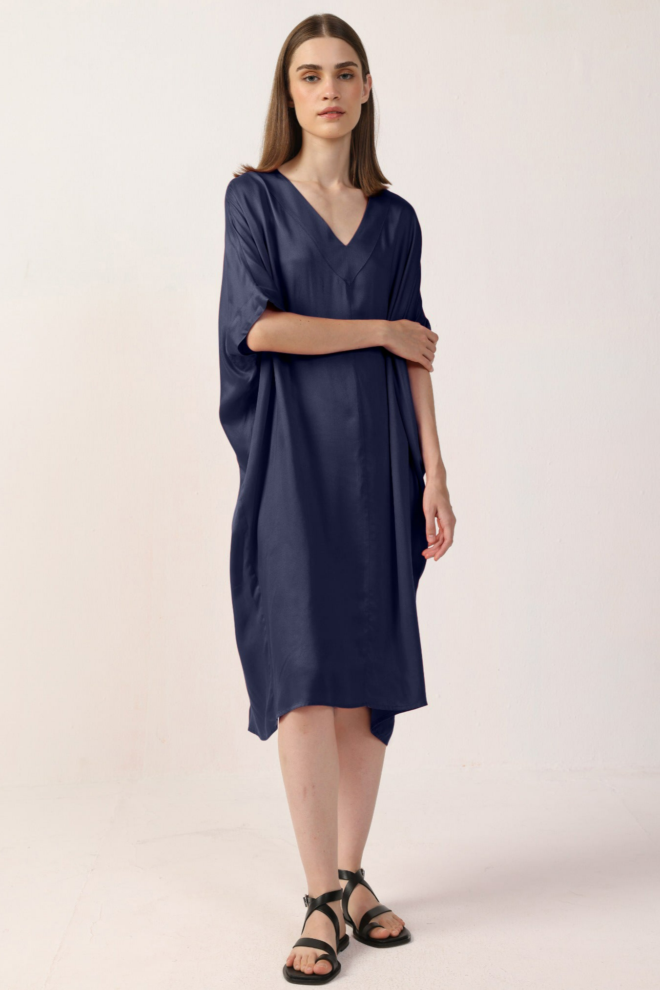 Neu Nomads US Damen vegan Kleid Kaftan Francine Mitternacht