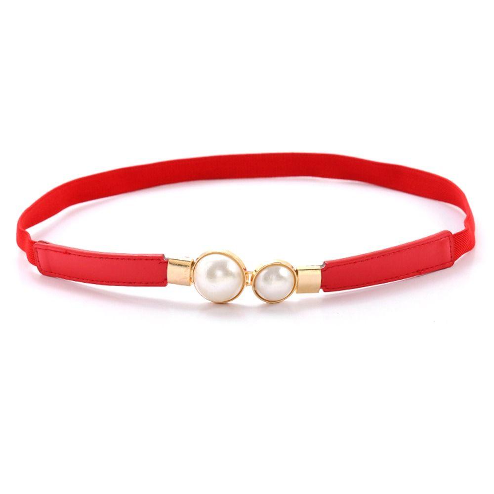 JYxiayi Parelgesp Tailleriem Dunne jurkjas Decoratieve tailleband Eenvoudige magere taillebandjes Dames