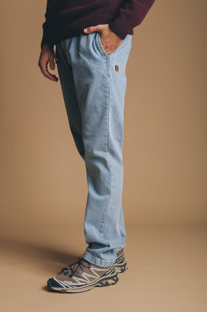 Trendsplant Herren vegan Jeans Climber Hose Light Wash Blau