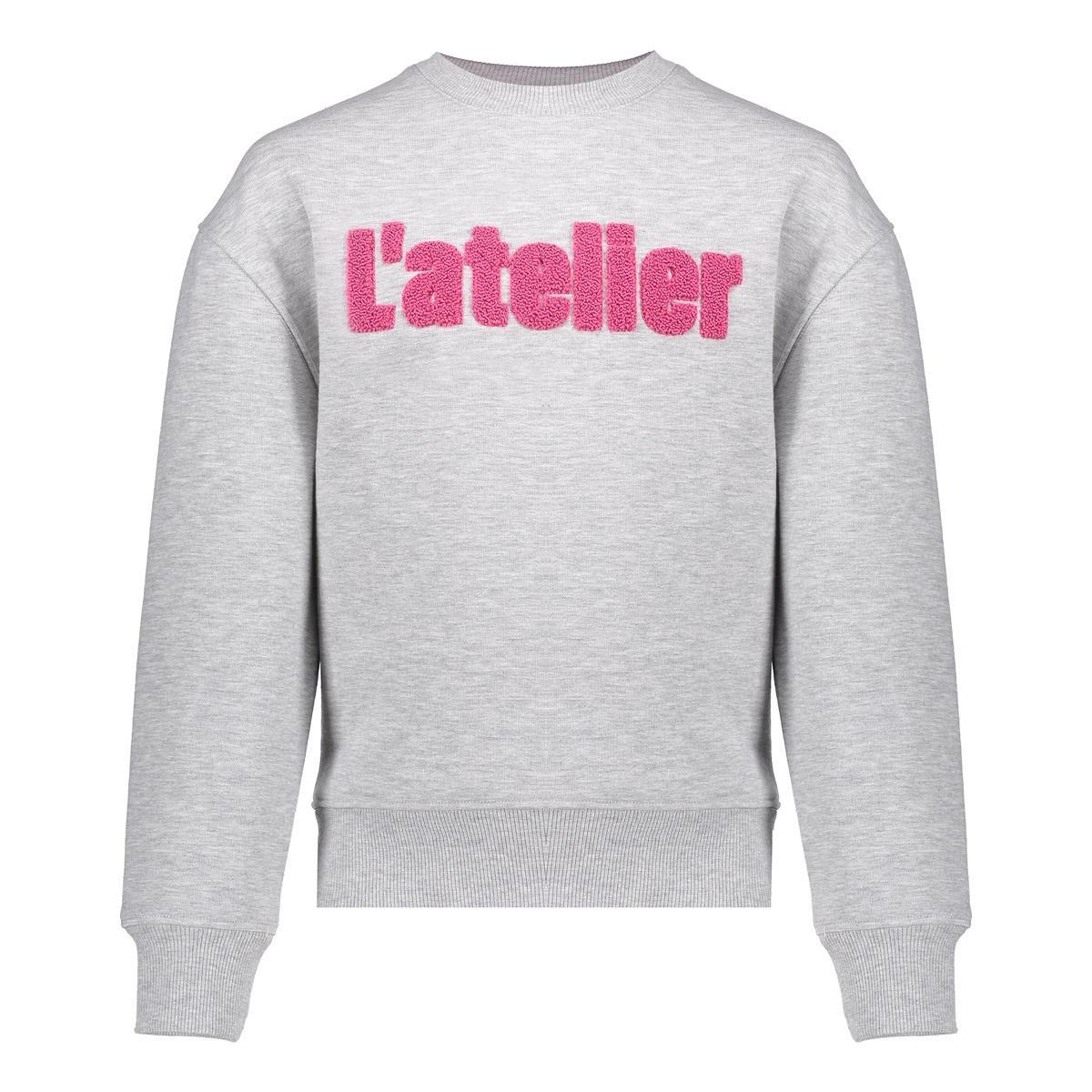 Geisha winter sweater meisjes - grijs/roze - atelier