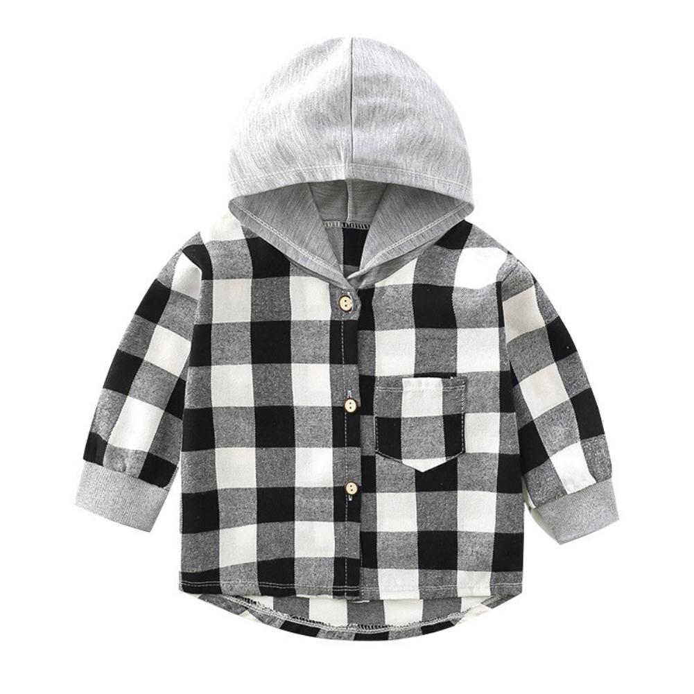 Kidsyuan Peuter Jongens Shirts Met Lange Mouwen Geruite Overhemd Voor Kinderen Lente Herfst Kinderkleding Casual Katoenen Shirts Tops 1-7Y 100
