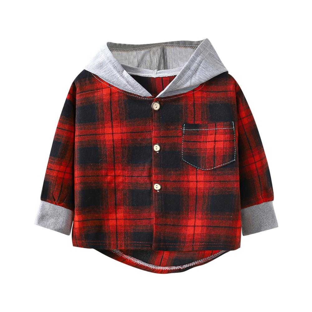 Kidsyuan Peuter Jongens Shirts Met Lange Mouwen Geruite Overhemd Voor Kinderen Lente Herfst Kinderkleding Casual Katoenen Shirts Tops 1-7Y 100
