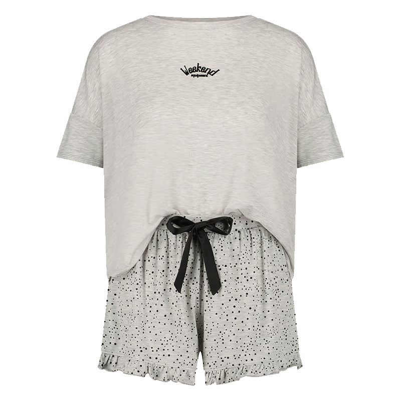 Hunkemöller Loosefit Dot pyjama's, grijs