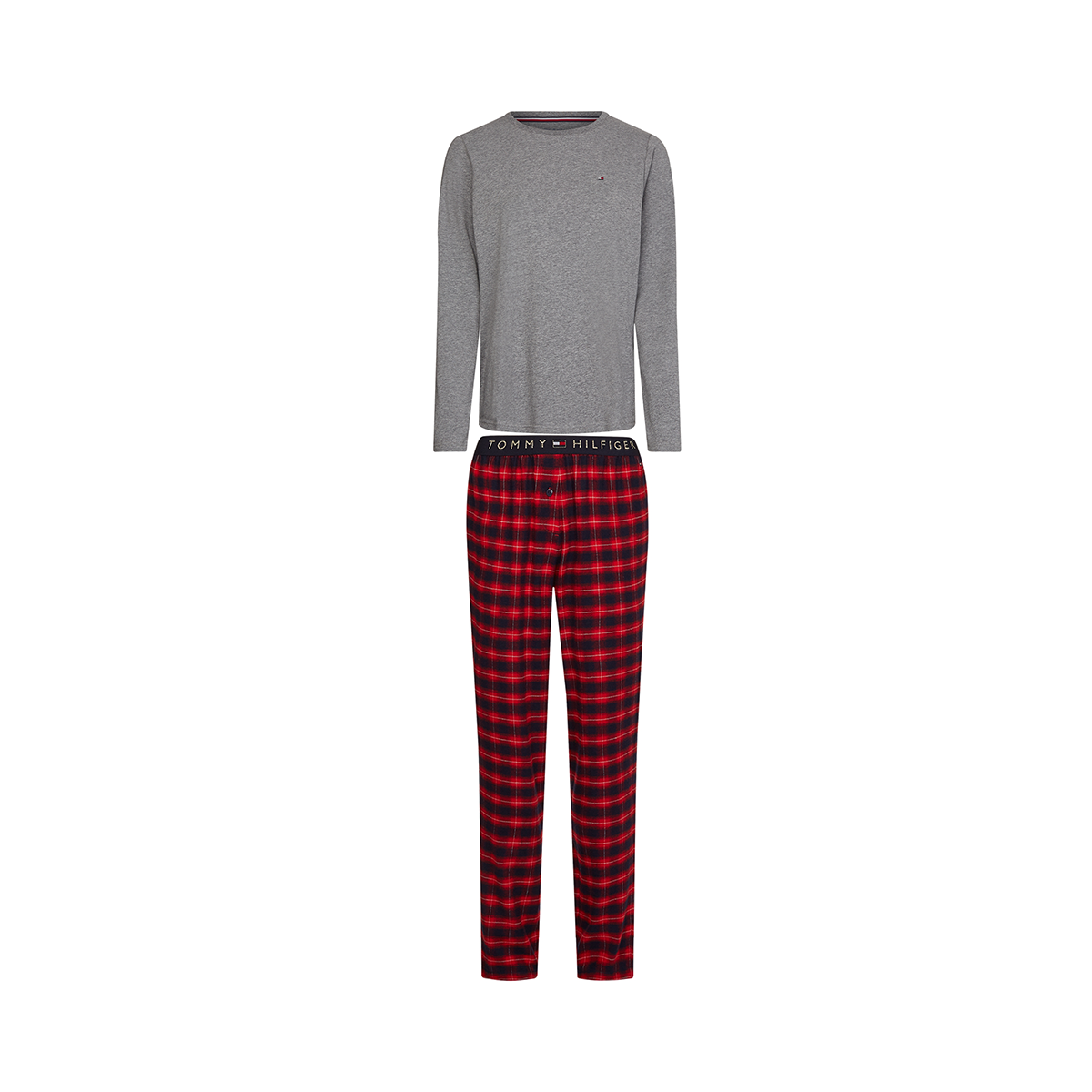 Tommy hilfiger Flannel pyjama's, grijs