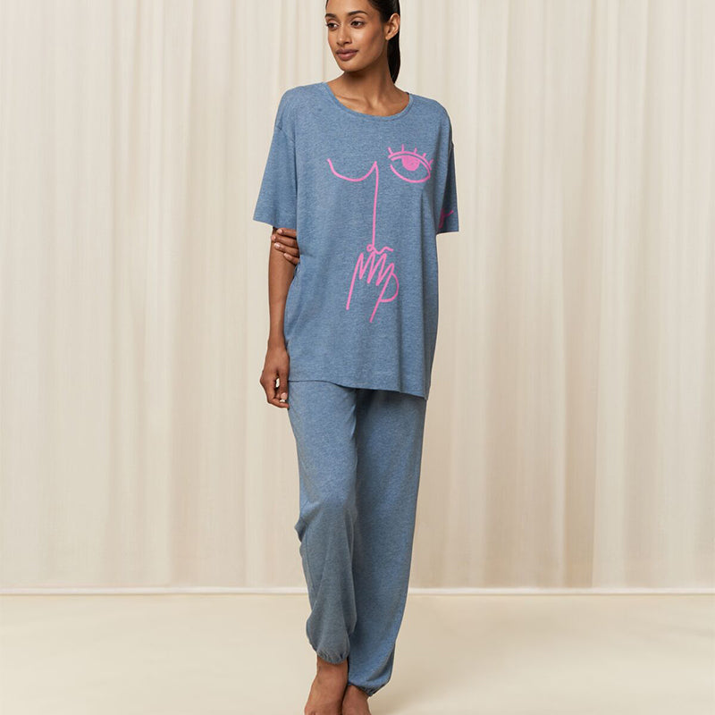 Triumph pyjama's Ingesteld, blauw