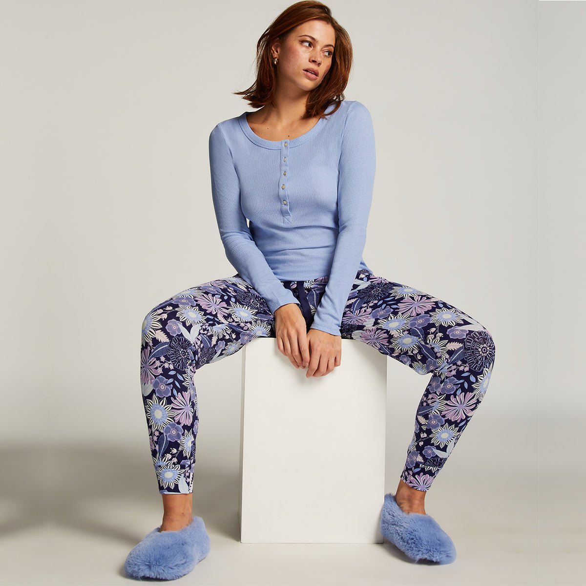 Hunkemöller Lillies Garden pyjamabroek, multicolour