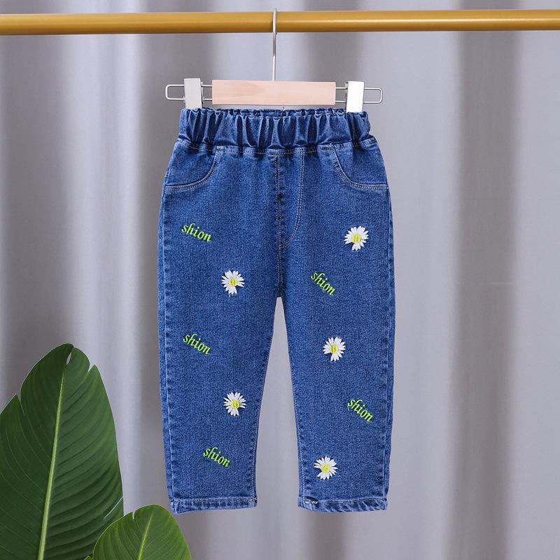 RUOK Baby Meisjes Strakke Jeans Lente Herfst Meisjes suona Denim Broeken Casual Kinderen Stretch Flared Broeken Kinderkleding 100cm