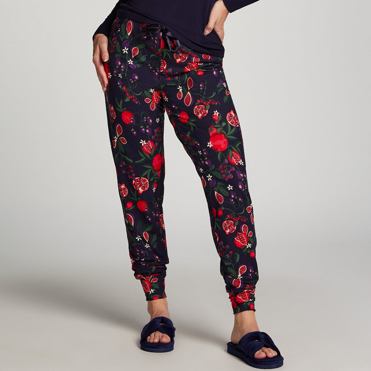 Hunkemöller Pommegranate Jersey pyjamabroek, blauw