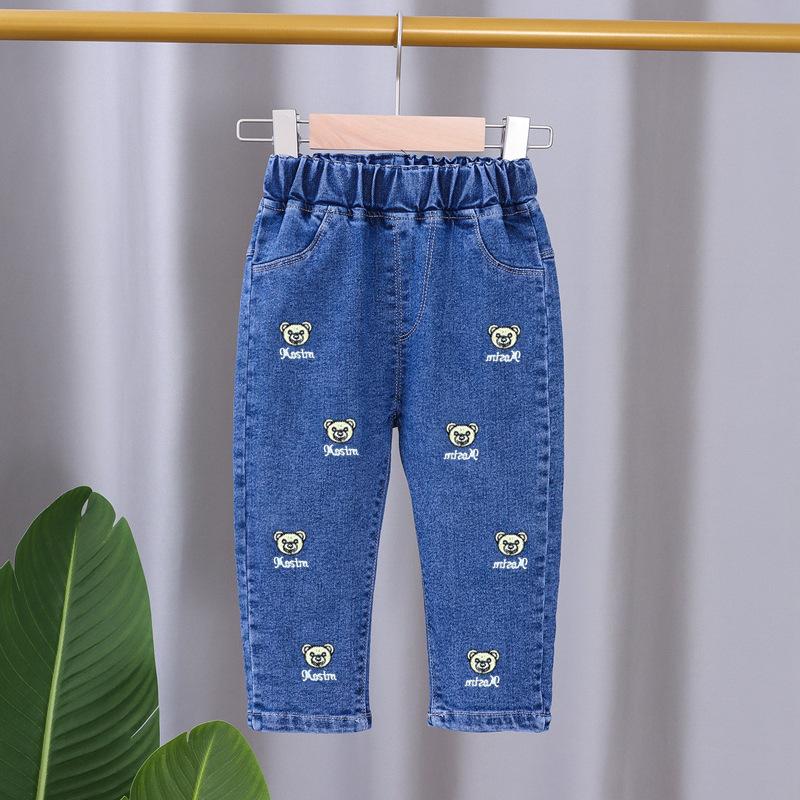 RUOK Baby Meisjes Strakke Jeans Lente Herfst Meisjes suona Denim Broeken Casual Kinderen Stretch Flared Broeken Kinderkleding 100cm