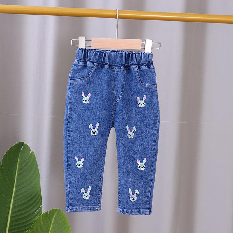 RUOK Baby Meisjes Strakke Jeans Lente Herfst Meisjes suona Denim Broeken Casual Kinderen Stretch Flared Broeken Kinderkleding 70cm