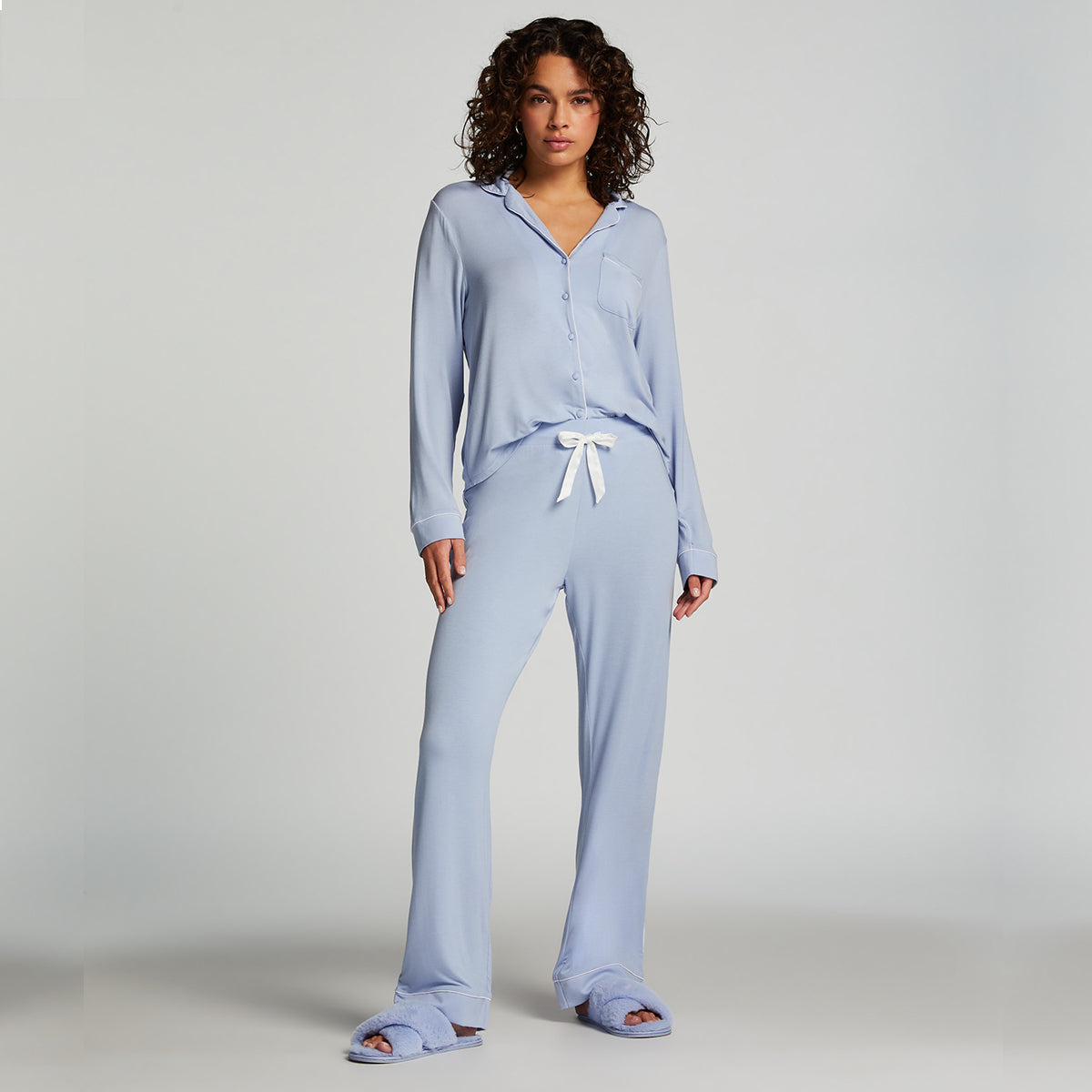 Hunkemöller Jersey Essential pyjamabroek, blauw