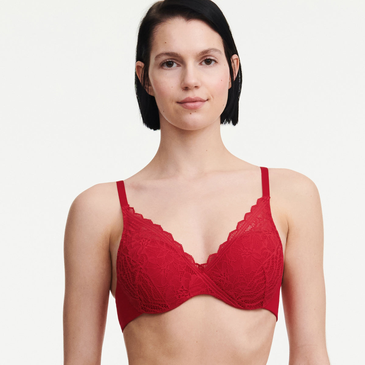 Chantelle EasyFeel Floral Touch BH met beugel, rood