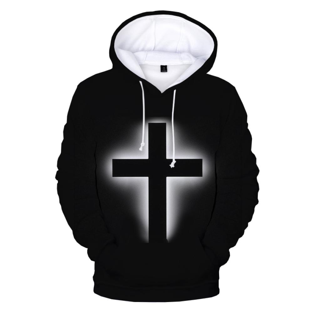 Xiao Xiang Christian Jesus herenhoodie 3D-geprint sweatshirt unisex hooded fashion casual streetwear kruistruien oversized hoodies M