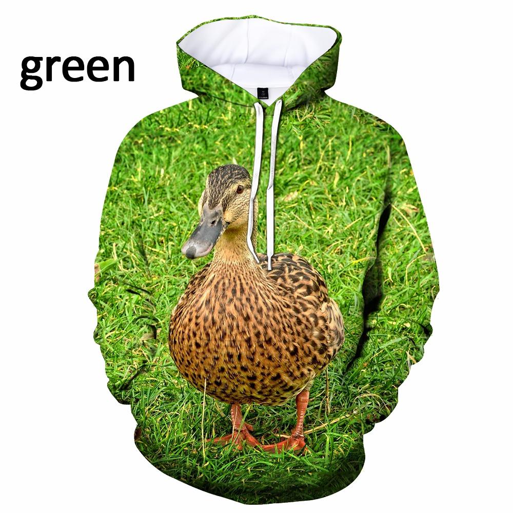 TIP723 Mode Heren Hoodie 3D Gedrukt Eend Jacht Heren en Dames Casual Hoodies met lange mouwen Sweatshirt Top Streetwear Lente Herfst S