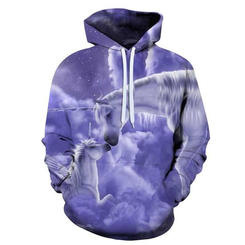 ETST WENDY 05 Wilde paarden die 's nachts rennen 3D-geprinte hoodies Unisex Cool Pullover Animal Graphic Sweatshirt Heren Street Pullover XXL