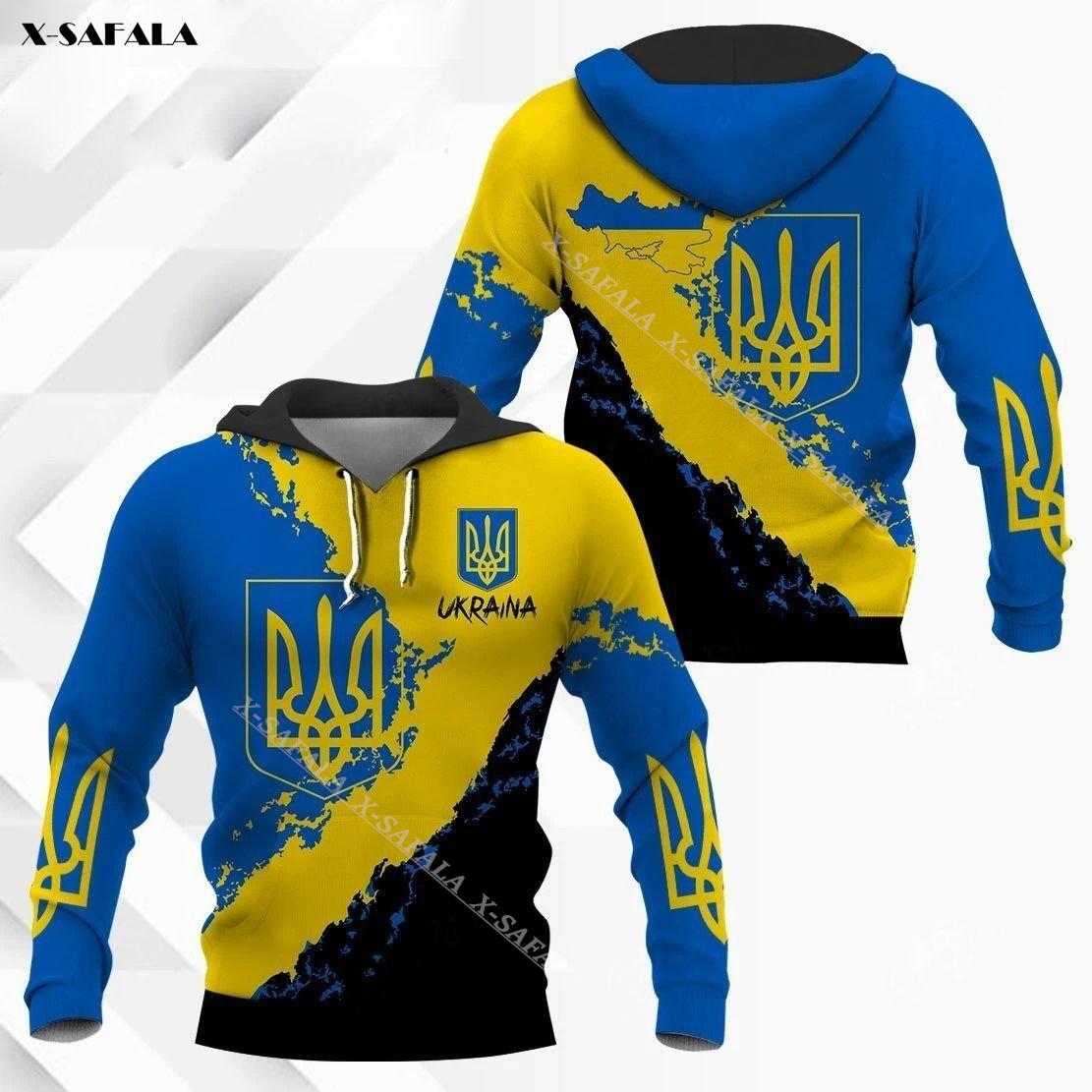 TIP723 OEKRAÏNE KAART VLAG Half Finland 3D Print heren Hoodie Trui Mannen Sweatshirt Met Capuchon Jersey Trainingspakken Uitloper Lente Herfst Jas XL