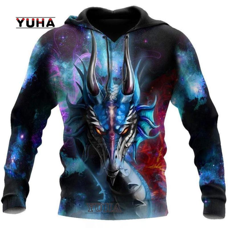 Bobby 2 Lente 3D Draak Patroon Mannen Truien Mode Animal Print Sweatshirts Leisure O-hals Trui Jas Hip Hop Stijl Jassen 6XL