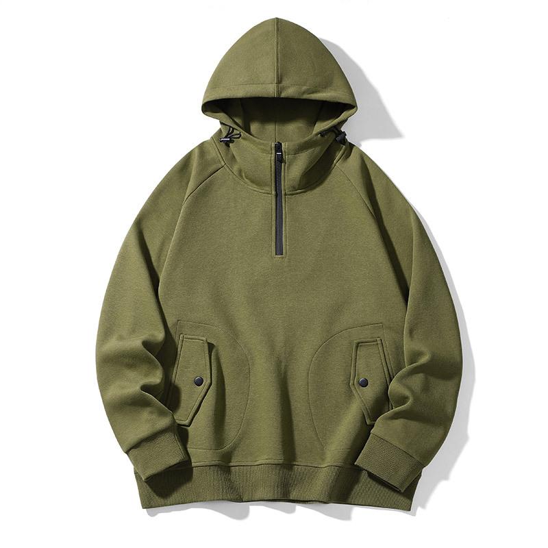 MILL MALL Lente en herfst Amerikaanse retro paar jas met capuchon Dikke man knappe losse vrijetijdsjas met capuchon voor heren 8XL