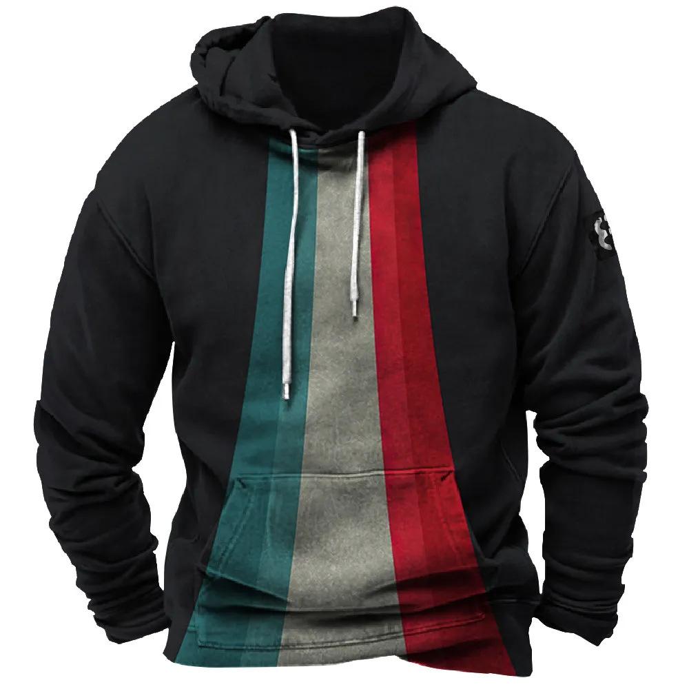Fashion human Nieuwe lente en herfst retro 3D-geprint oversized sweatshirt voor heren, mode-pullover met capuchon 6XL