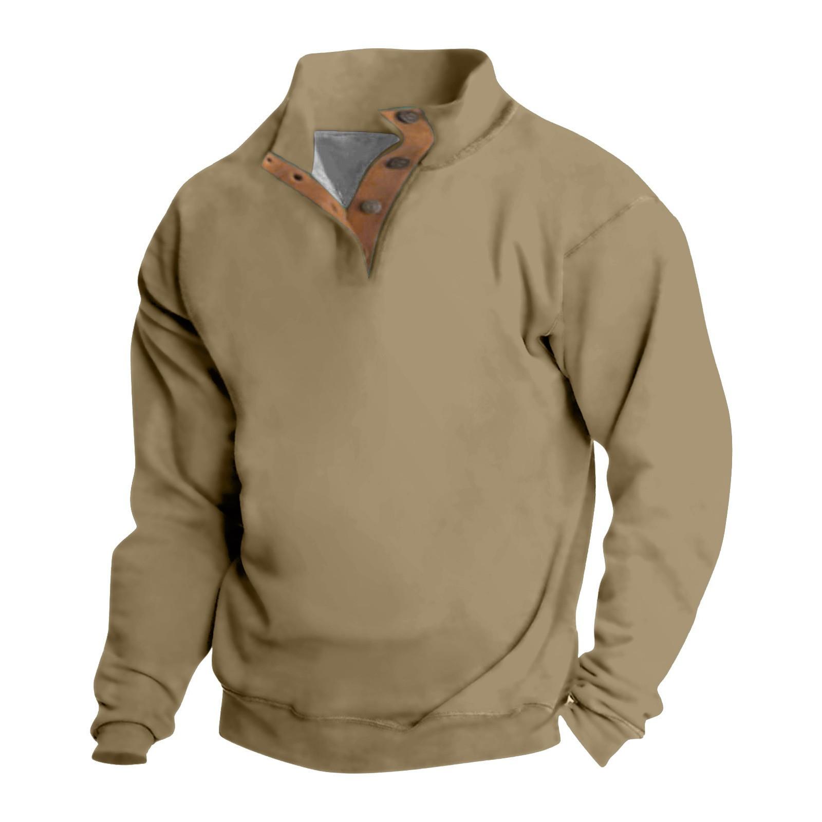 Constantine Lente en herfst herensweatshirt met staande kraag is outdoor casual truien tops XXXL bruin
