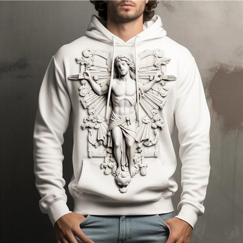 WowClassic Herenhoodie met 3D-print, leeuw, draak, tijger, kruispatroon, 3D-hoodies, visueel effect, truien 6XL