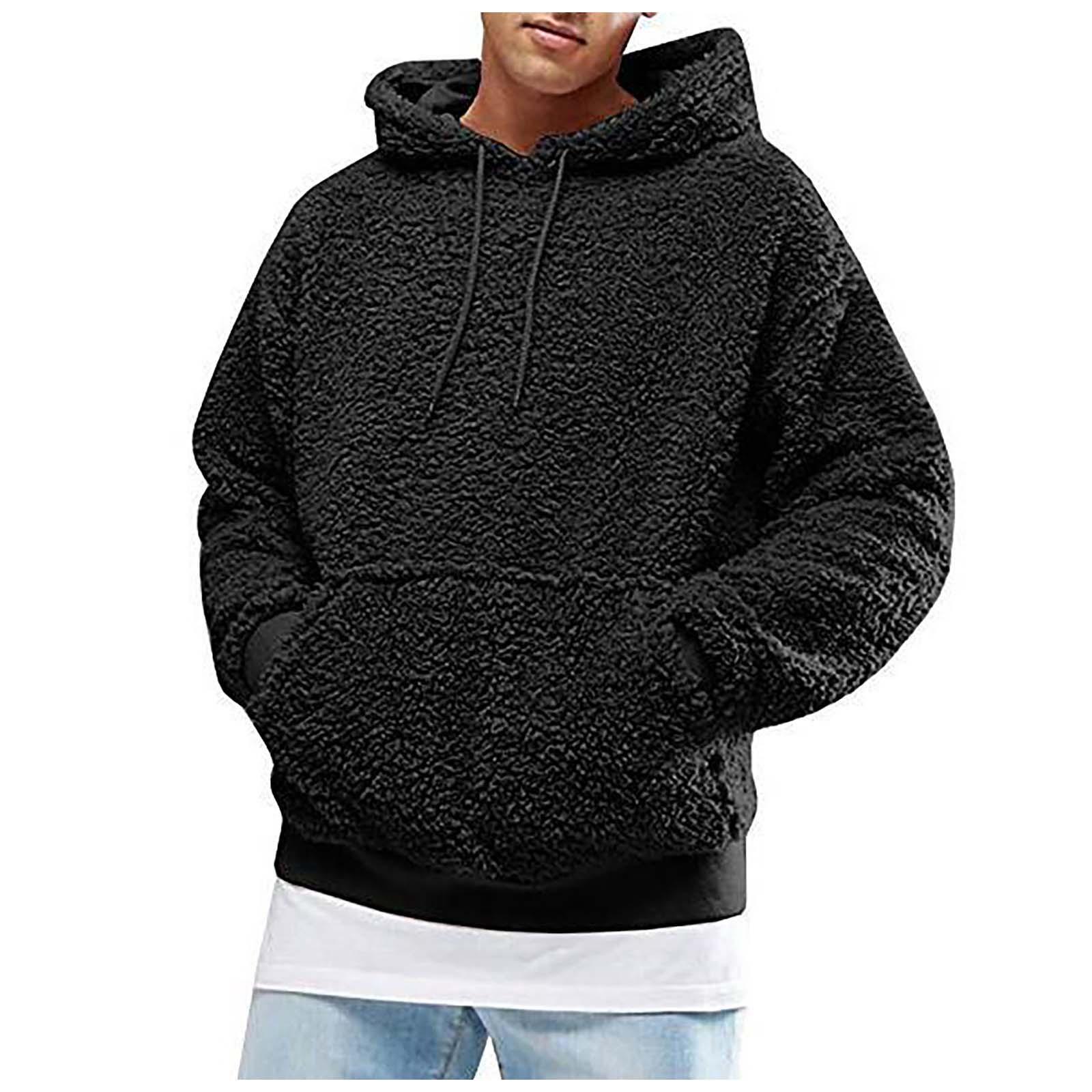 Ren Bag Casual herenhoodie met lange mouwen, sweatshirt, pluche jack en trui L zwart