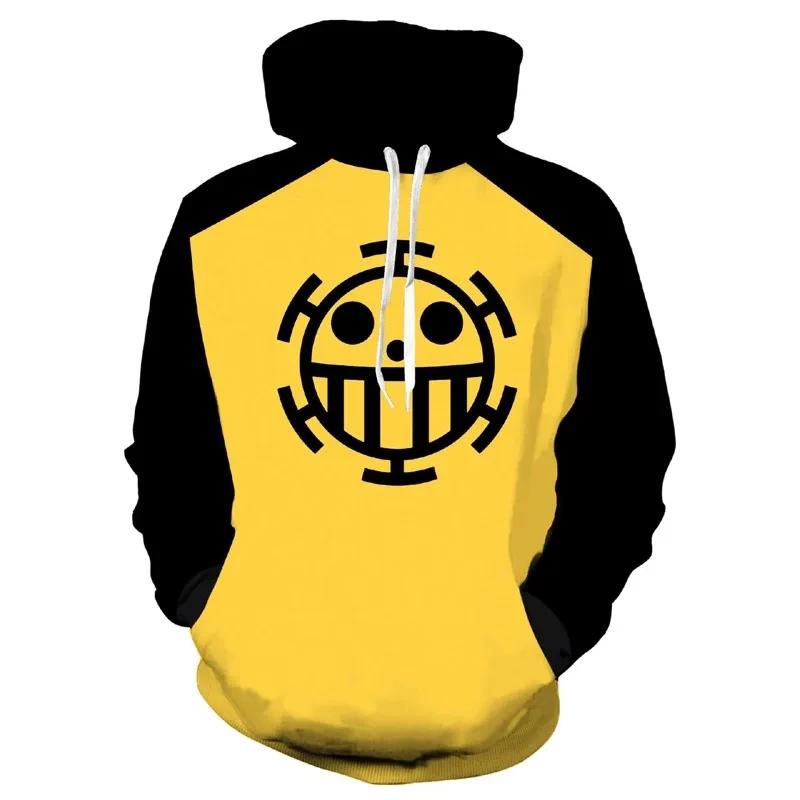 ETST 05 Anime One Piece 3D Hoodie Sweatshirts Trafalgar Law Cosplay Pirates Of Heart Dunne Pullover Hoodies Tops Buitenkleding Jas Outfit L