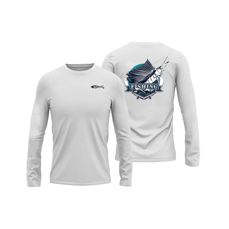 ETST 007 Herenvissersshirt met print, visserskleding, lange mouwen, vissersshirt - ademend, UV-bescherming, buitensporten, ronde hals, tops 6XL 5XL