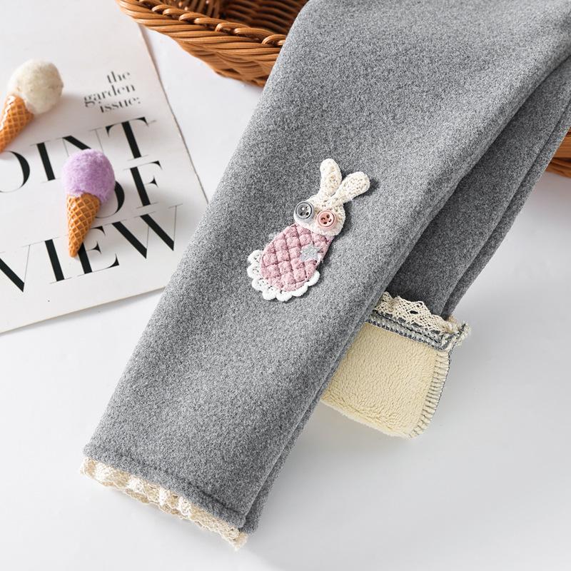 VantaGoods Meisjes Fluwelen & Katoenen Warme Legging - Herfst/Winterbroek voor Baby's, Peuters & Kinderen Size 100 (for height 90 cm)