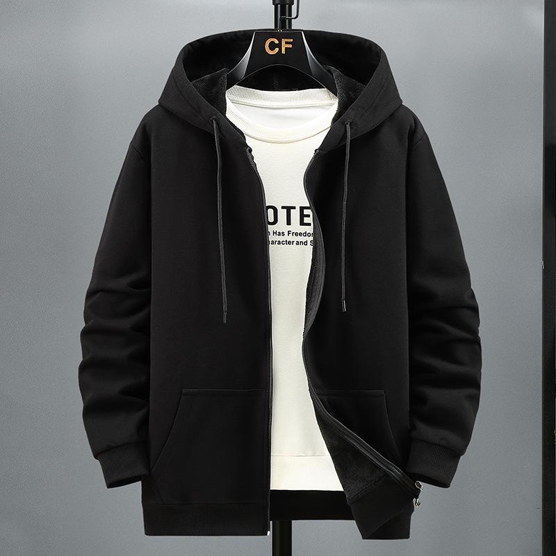 Ki Wi Plus Size 10XL 12XL Hoodie Heren Herfst Winter Fleece Hoodies Effen Kleur Jas Hoodies Grote Maat 12XL Blauw Zwart Rood Grijs 12XL zwart