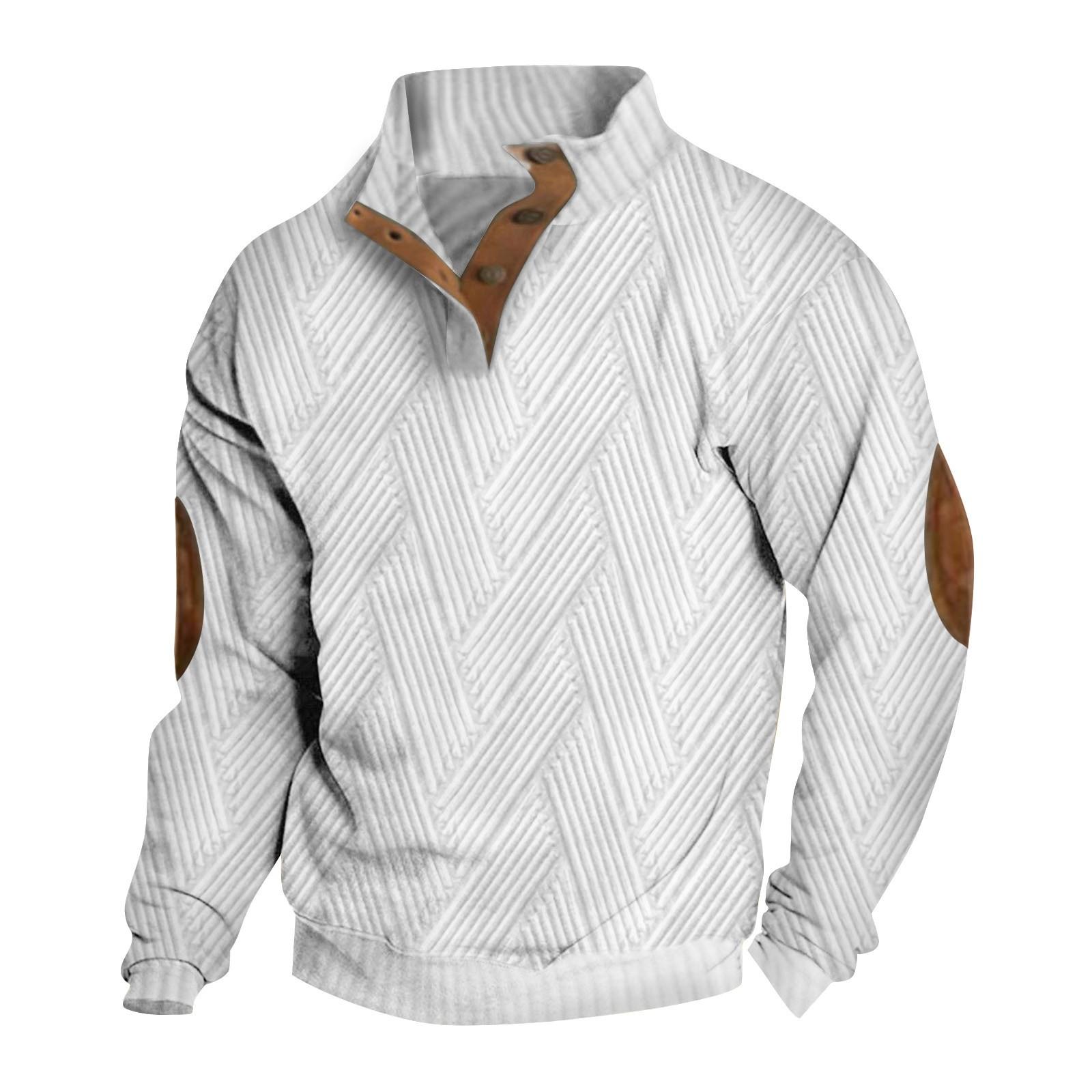 Scrambled eggs Lente en heren staande kraag sweatshirt is outdoor casual truien tops XL wit