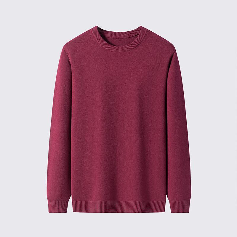 VantaGoods Heren ronde hals effen gebreide trui - Casual herfst/winter 2023 3XL (77.5-87.5 kg)